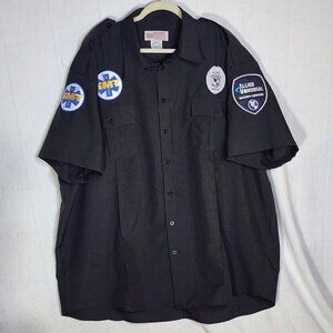 National Patrol Permanent Press Black SS Allied Universal EMT Work Shirt 19-19.5